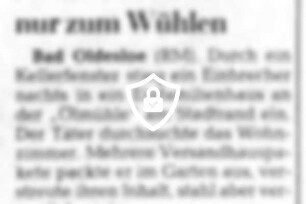 Einbrecher kam nur zum Wühlen