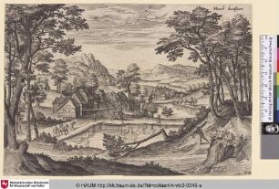 Hooch bootffoort [View of Bosvoorde; Blick auf Bosvoorde bei Brüssel]