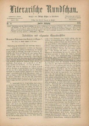 385-390 Der moderne Pessimismus, seine Vertreter und Gegner : fünfter Teil