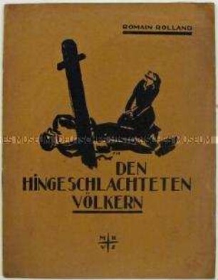 Broschüre mit einem Text von Romain Rolland aus dem Jahr 1916 zugunsten des Roten Kreuzes in Genf