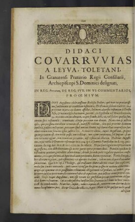 Didaci Covarruvias a Leyva Toletani.