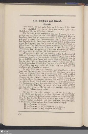VIII. Abschluß und Schluß