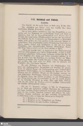 VIII. Abschluß und Schluß