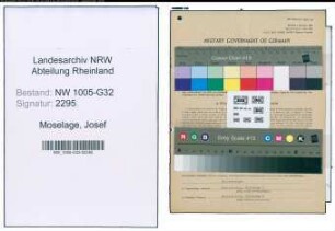 Entnazifizierung Josef Moselage , geb. 01.07.1890 (Verw.Angestellter)