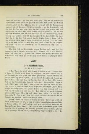 ¬Ein¬ Gottesbeweis