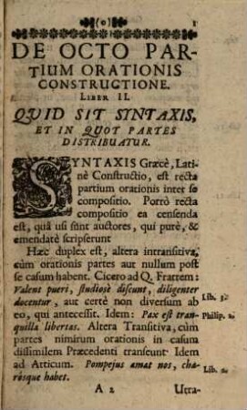 Emmanuelis Alvari E Societate Jesu Grammaticarum Institutionum Libri .... 2, De Constructione Octo Partium. Orationis