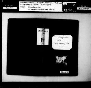 Kriegsstammrolle des Blinkerzuges 106 Abteilungen I und II - Kommandierte