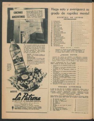 Haga esto y averiguará su grado rapidez mental : Cocktail de letras [y] ¿Puede usted... [y] Prueba literaria