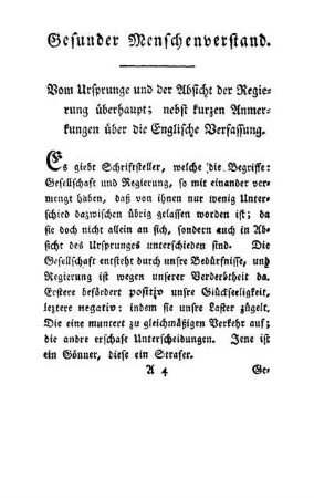 Gesunder Menschenverstand.