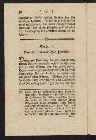 30-36, Kap. 3. Von der statutarischen Portion. - Kap. 4. Von dem Vorzuge des Pflichttheis für der statutarischen Portion.