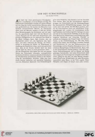 Lob des Schachspiels