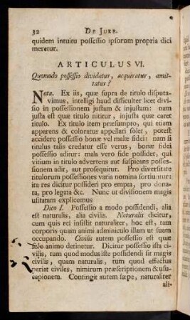 32-38, Articulus VI