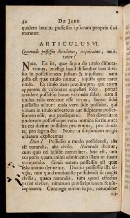 32-38, Articulus VI