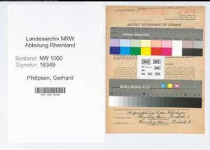 Entnazifizierung Gerhard Philipsen, geb. 30.10.1892 (Milchhaendler)