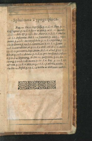 Sphalmata Typographica.
