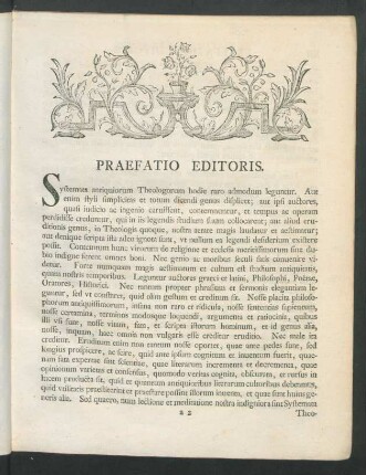 Praefatio Editoris