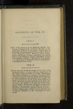 Contents of Vol. IV.