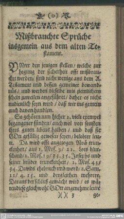 Mißbrauchte Sprüche insgemein aus dem alten Testament