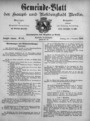 1889,44: No. 44, 3. November 1889