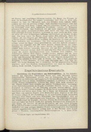 Ziegelfabrikations-Ersatzstoffe