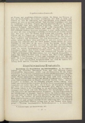Ziegelfabrikations-Ersatzstoffe