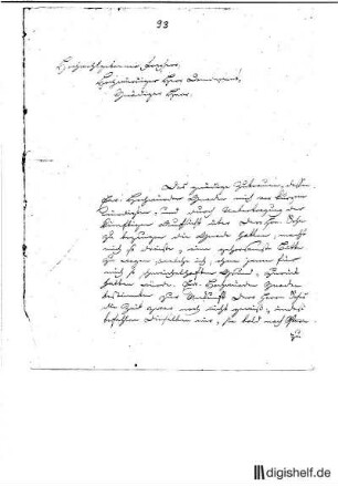 93: Brief von Johann Joachim Eschenburg an Ernst Ludwig von Spiegel zum Desenberge