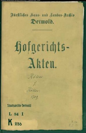 Köller, Tönnies zu Kleinenmarpe gegen Meier Köller zu Kleinenmarpe - Schichtung
