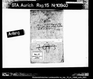 Der Rechnungsschluß im Armenwesen des Amts Jemgum