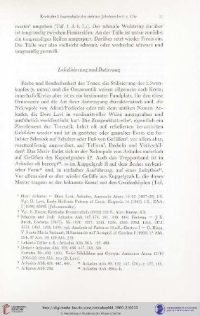 Lokalisierung und Datierung
