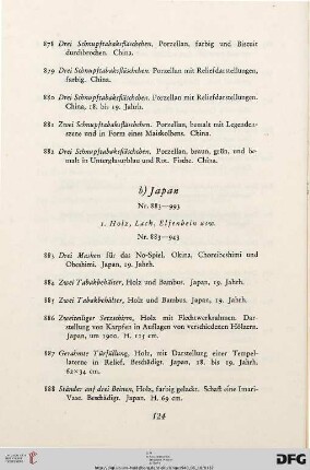 1. Holz, Lack, Elfenbein usw. (Nr. 883-943)