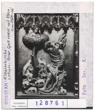 Doberan: Klosterkirche, Lettner-Altar, Gott redet mit Moses