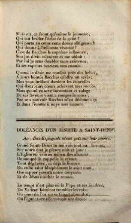 La révolution de 1830 : chanson bachique ; doléances d'un Jésuite a Saint-Denis