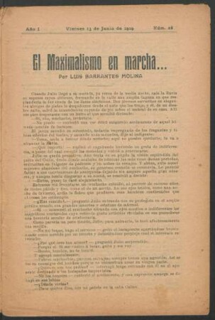 El Maximalismo en marcha...