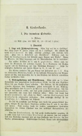 B. Länderkunde
