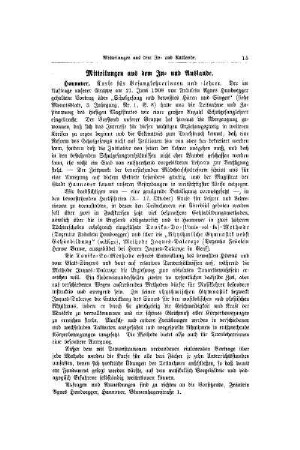 Mitteilungen aus dem In- und Auslande