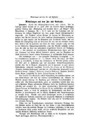 Mitteilungen aus dem In- und Auslande