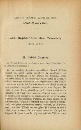 Quatrième audience (Jeudi 27 mars 1919)
