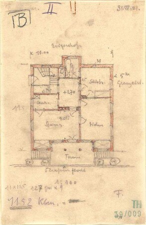Fischer, Theodor; München; Haus Milker - Grundriss EG