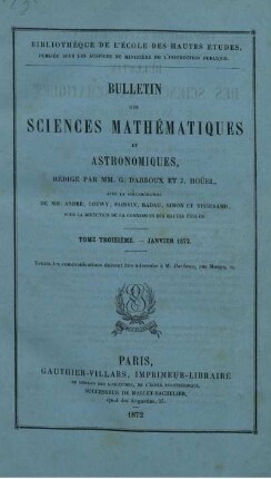 Tome Troisième - Janvier 1872
