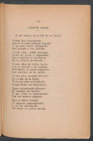 Veinte años! : (A mi esposo en el día de su Santo)