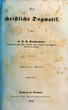 Die christliche Dogmatik, 2