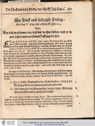 Die Fünff und sechzigste Predig