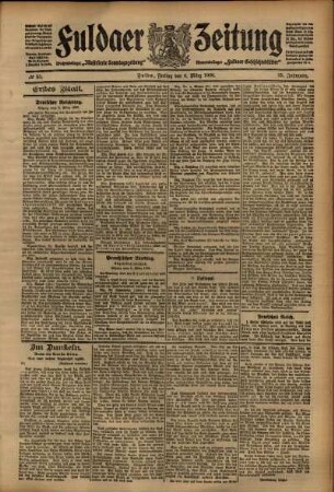 Erste Ausgabe vom Freitag, den 06. März 1908.