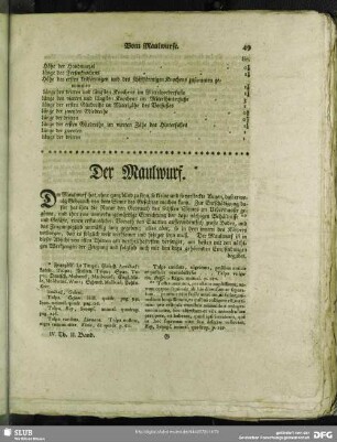 Der Maulwurf