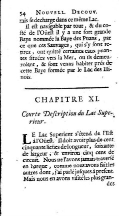 Courte Description du Lac Superieur.