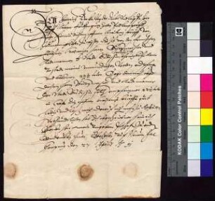 Heinrich Berka von Duba und Leipa auf Falkenburg bestätigt Bürgermeister und Rat von Bautzen für die Erben seines verstorbenen Bruders Zdislav Berka von Duba den Empfang der königlichen Rente i.H.v. 22 1/2 Talern.