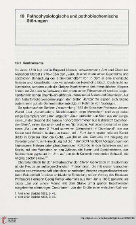 10. Pathophysiologische und pathobiochemische Störungen