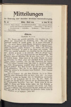 Nr. 87. März—April 1908. 21. Sem. Nr. 6/7