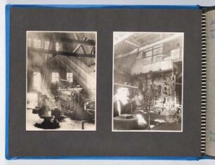 Vorderdeckel. Anpappblatt auf der Innenseite mit zwei Fotografien : Album mit Fotografien Erich Hellers von einem Betriebsausflug 1960 nach Annaberg. Kunstledereinband mit Spiralbindung,geprägt, z. T. Goldprägung; 23 x 31 x 2 cm (23 x 31 x 2 cm). Dresden: SLUB/DF 2017.D.45
