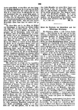 Ueber die Vortheile der häuslichen und der öffentlichen Erziehung